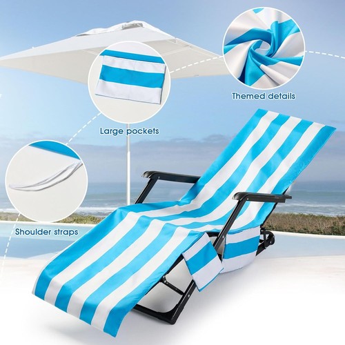 Blue striped beach - blue,