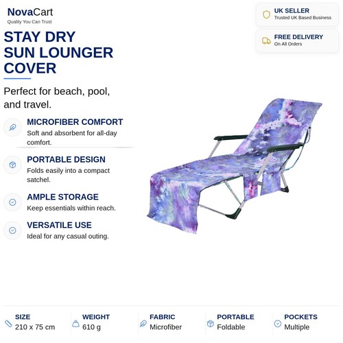Sun lounger cover microfiber - cover,