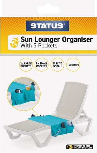 Sun lounger organiser towel - sun,