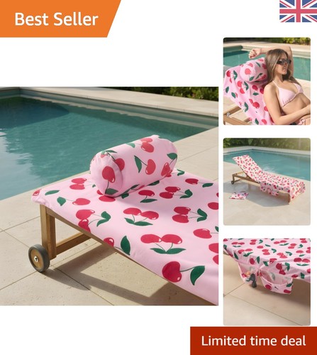Cherry sun lounger towel set - lounger,